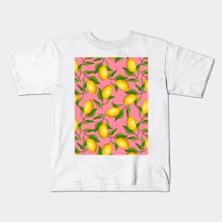 Lemons Pattern Kids T-Shirt